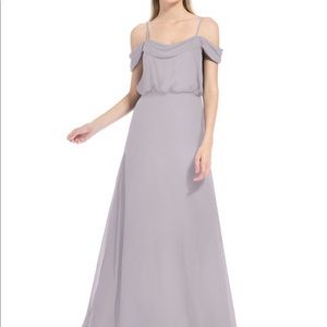 Azazie ava dusk colored hemmed bridesmaid dress